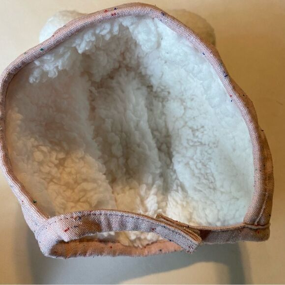 Baby girl Sherpa lined double pom-pom pink hat - Picture 4 of 5